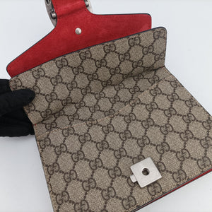 Pre-owned Gucci Dionysus beige×red PVC coated canvas×suede 421970 shoulderbag | stylenewstar