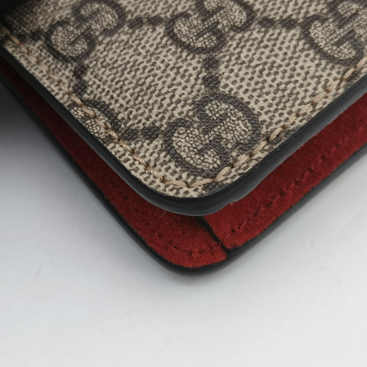 Pre-owned Gucci Dionysus beige×red PVC coated canvas×suede 421970 shoulderbag | stylenewstar