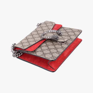 Pre-owned Gucci Dionysus beige×red PVC coated canvas×suede 421970 shoulderbag | stylenewstar