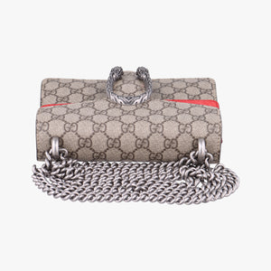 Pre-owned Gucci Dionysus beige×red PVC coated canvas×suede 421970 shoulderbag | stylenewstar