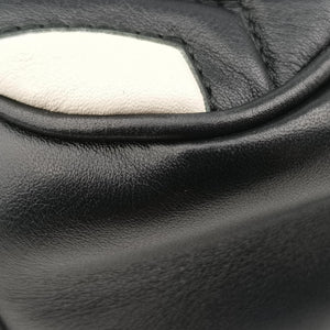 Pre-owned Gucci GG Marmont Black×white Leather 443499 shoulderbag | stylenewstar