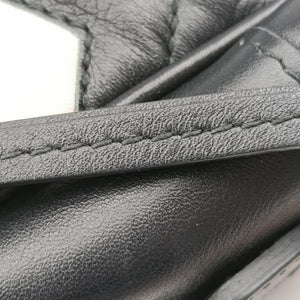 Pre-owned Gucci GG Marmont Black×white Leather 443499 shoulderbag | stylenewstar