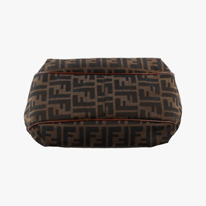 Pre-owned Fendi Zucca Brown canvas 8BH156 shoulderbag | stylenewstar
