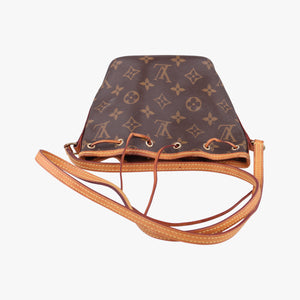 Pre-owned Louis Vuitton Nano Noe Brown Monogram Canvas M41346 shoulderbag | stylenewstar