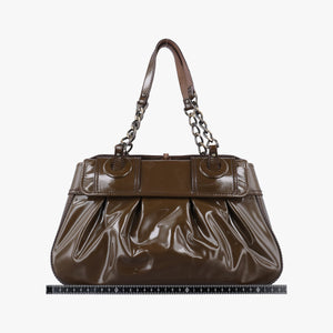 Vintage Fendi B Bag Brown Patent 8BN165 handbag | stylenewstar