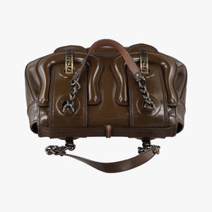 Vintage Fendi B Bag Brown Patent 8BN165 handbag | stylenewstar