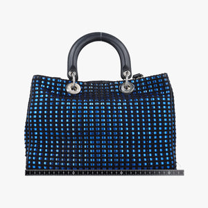 Vintage Christian Dior Diorissimo Blue×Multicolour Tweed  shoulderbag | stylenewstar