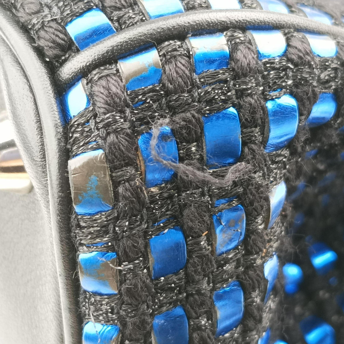 Vintage Christian Dior Diorissimo Blue×Multicolour Tweed  shoulderbag | stylenewstar