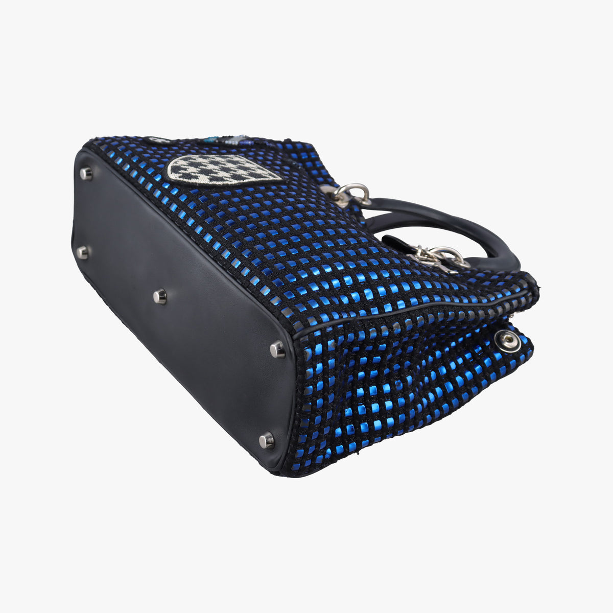 Vintage Christian Dior Diorissimo Blue×Multicolour Tweed  shoulderbag | stylenewstar