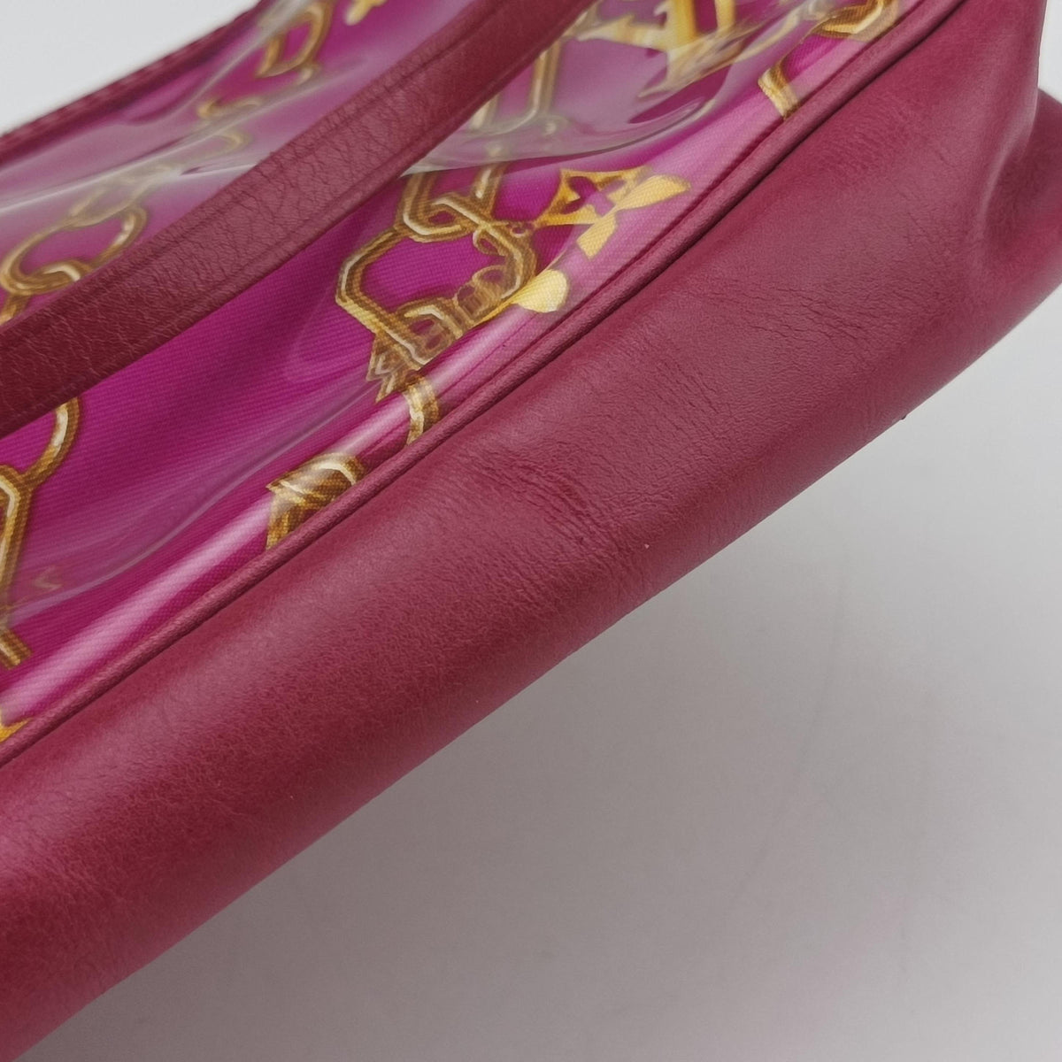 Pre-owned Louis Vuitton Charm Pochette Accessoires pink×multicolor leather×vinyl M95160 shoulderbag | stylenewstar
