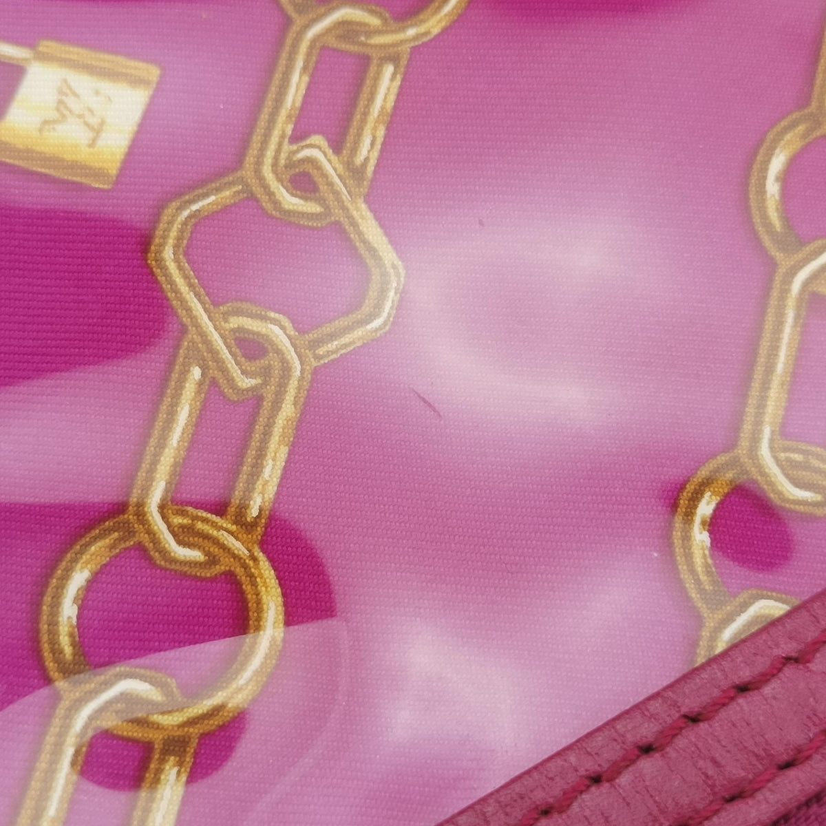 Pre-owned Louis Vuitton Charm Pochette Accessoires pink×multicolor leather×vinyl M95160 shoulderbag | stylenewstar