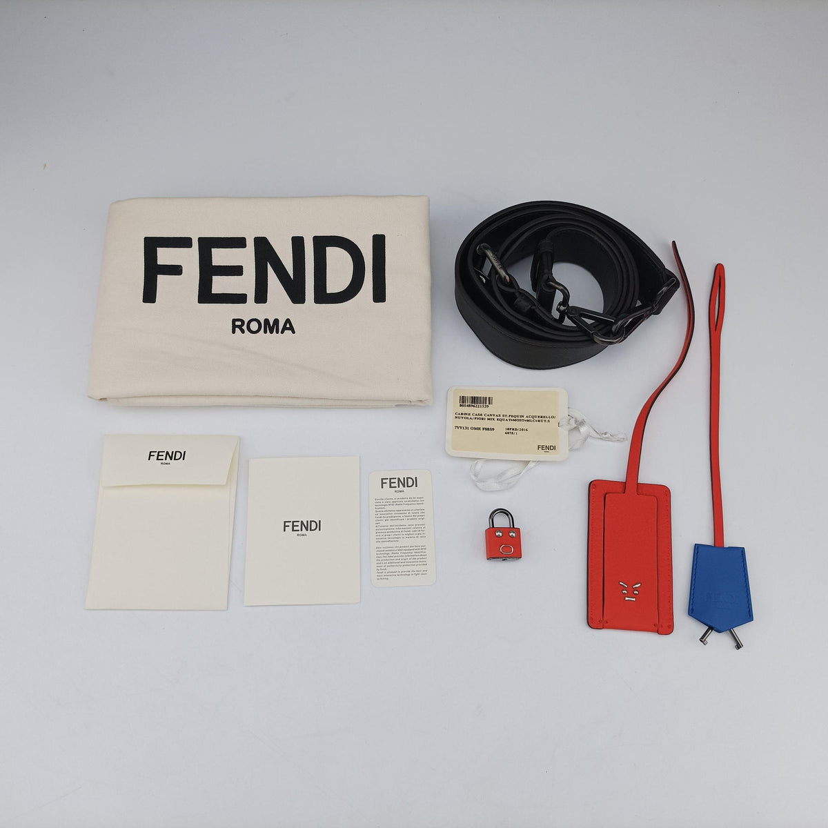 Secondhand Fendi Floral briefcase Multicolour canvas 7VV131 shoulderbag | stylenewstar