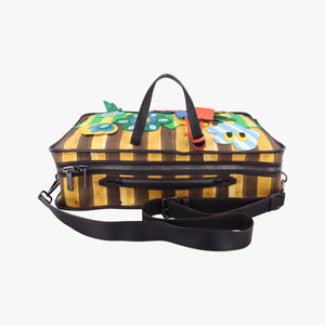 Secondhand Fendi Floral briefcase Multicolour canvas 7VV131 shoulderbag | stylenewstar