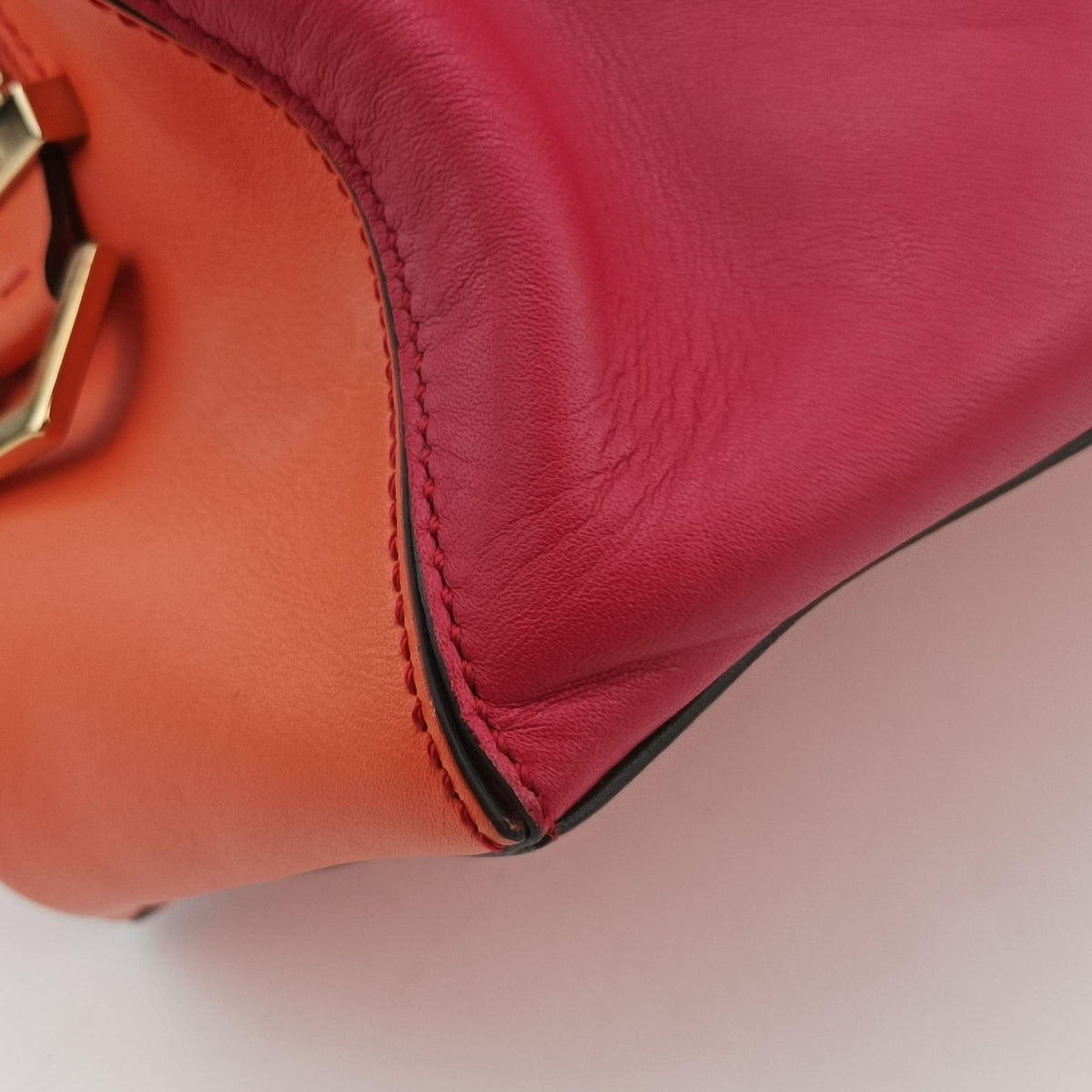 Vintage TODS D-Styling Red x Orange Leather  shoulderbag | stylenewstar