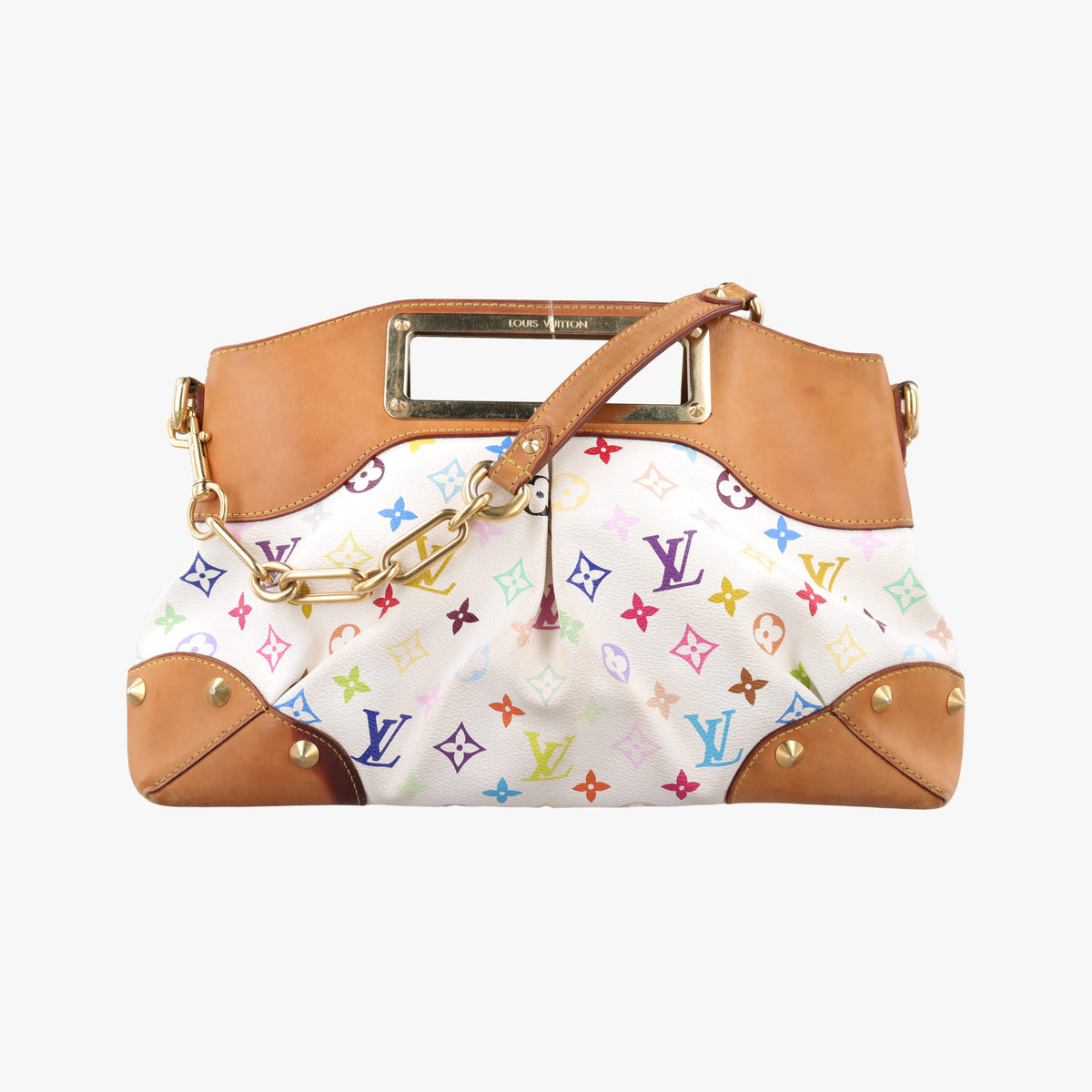 Secondhand Louis Vuitton JUDY MM white Monogram Multicolor M40255 shoulderbag | stylenewstar