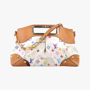 Secondhand Louis Vuitton JUDY MM white Monogram Multicolor M40255 shoulderbag | stylenewstar