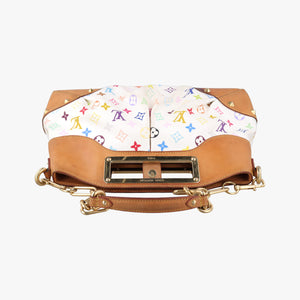Secondhand Louis Vuitton JUDY MM white Monogram Multicolor M40255 shoulderbag | stylenewstar
