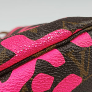 Secondhand Louis Vuitton Neverfull GM Pink × Brown Monogram Graffiti M93701 handbag | stylenewstar