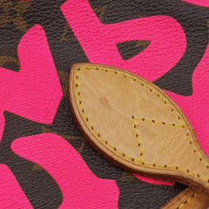 Secondhand Louis Vuitton Neverfull GM Pink × Brown Monogram Graffiti M93701 handbag | stylenewstar