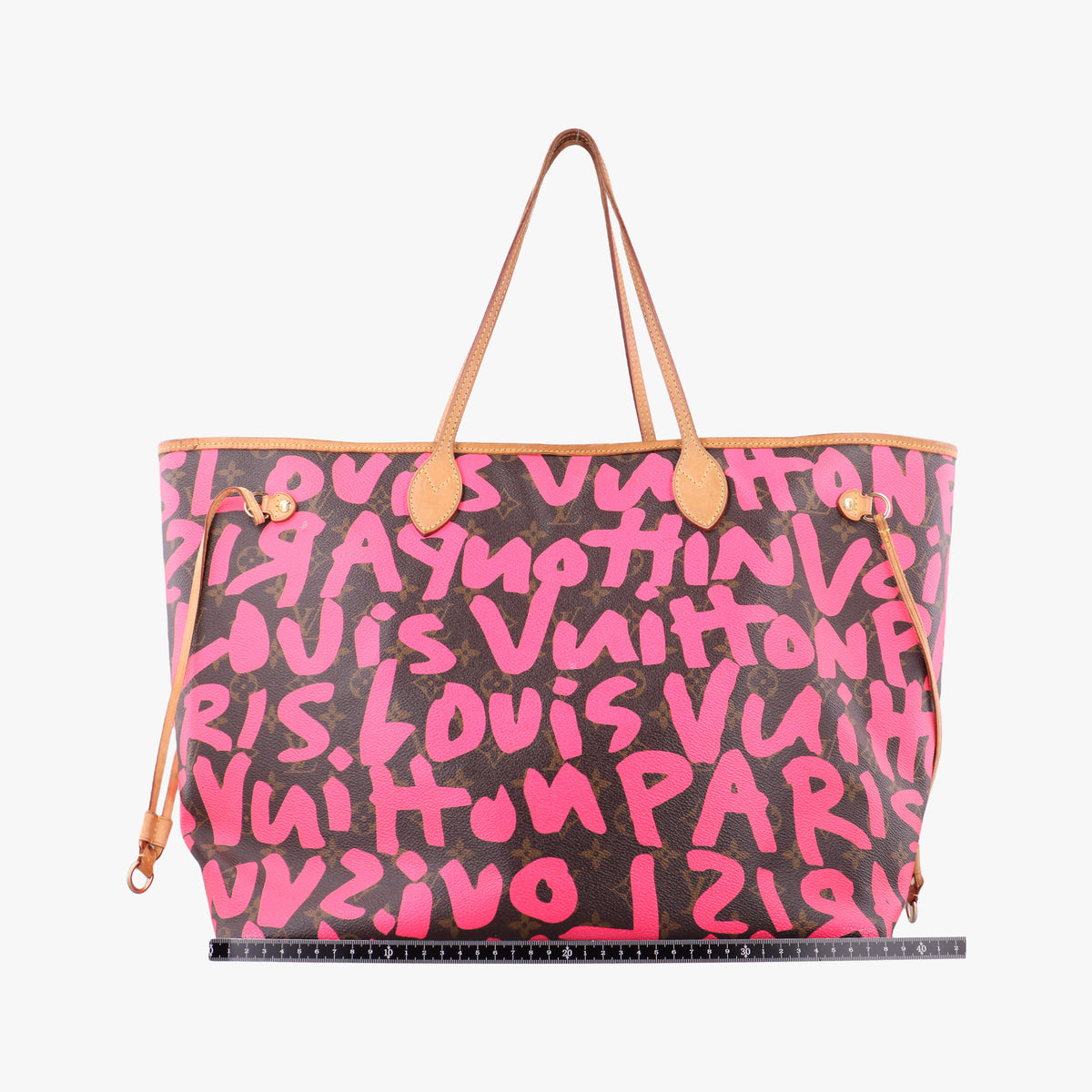 Secondhand Louis Vuitton Neverfull GM Pink × Brown Monogram Graffiti M93701 handbag | stylenewstar