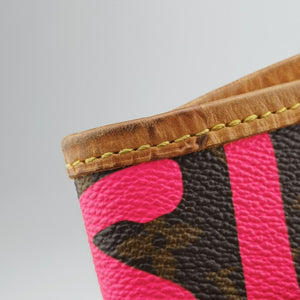 Secondhand Louis Vuitton Neverfull GM Pink × Brown Monogram Graffiti M93701 handbag | stylenewstar