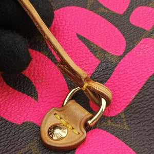 Secondhand Louis Vuitton Neverfull GM Pink × Brown Monogram Graffiti M93701 handbag | stylenewstar