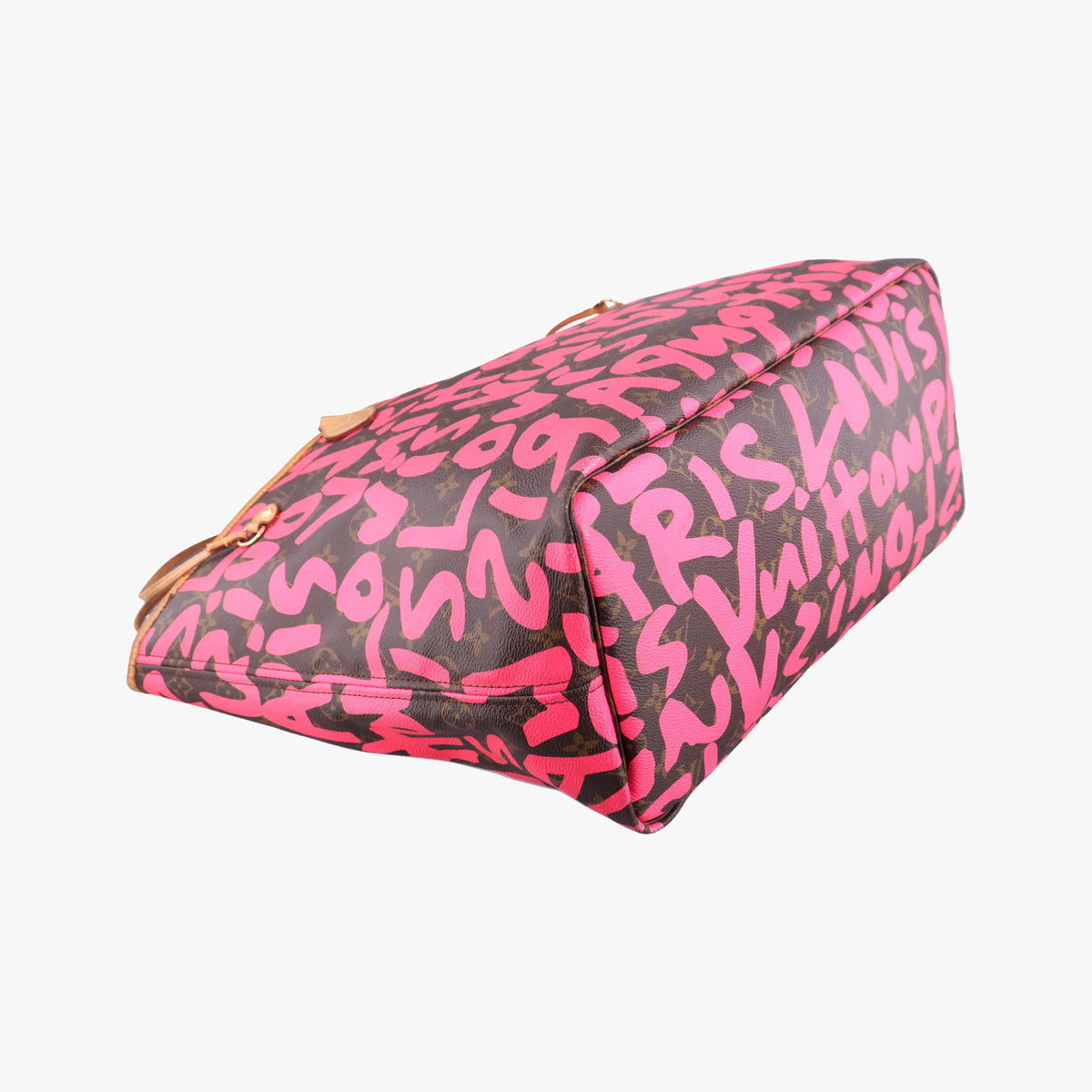 Secondhand Louis Vuitton Neverfull GM Pink × Brown Monogram Graffiti M93701 handbag | stylenewstar