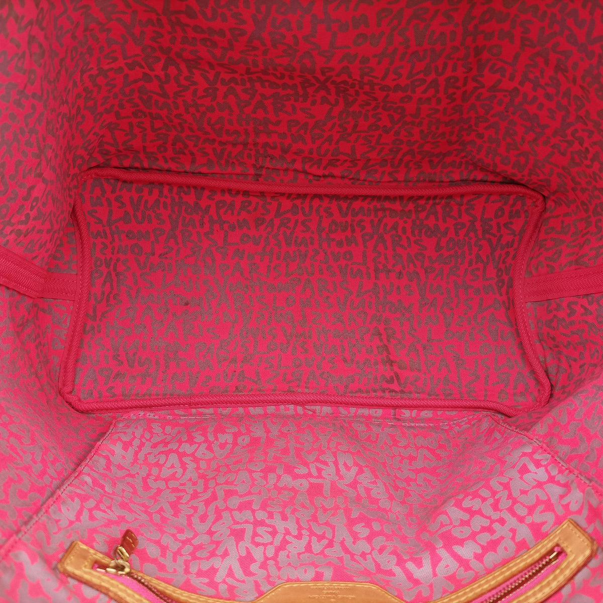 Secondhand Louis Vuitton Neverfull GM Pink × Brown Monogram Graffiti M93701 handbag | stylenewstar
