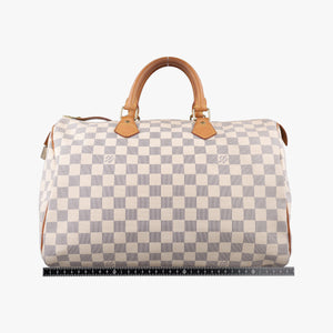 Pre-owned Louis Vuitton Speedy 35 Azur Damier Canvas N41535 handbag | stylenewstar
