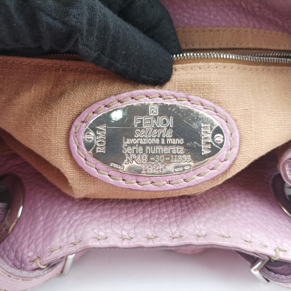 Pre-owned Fendi Selleria Pomodorino Pink Leather 8BR595 handbag | stylenewstar