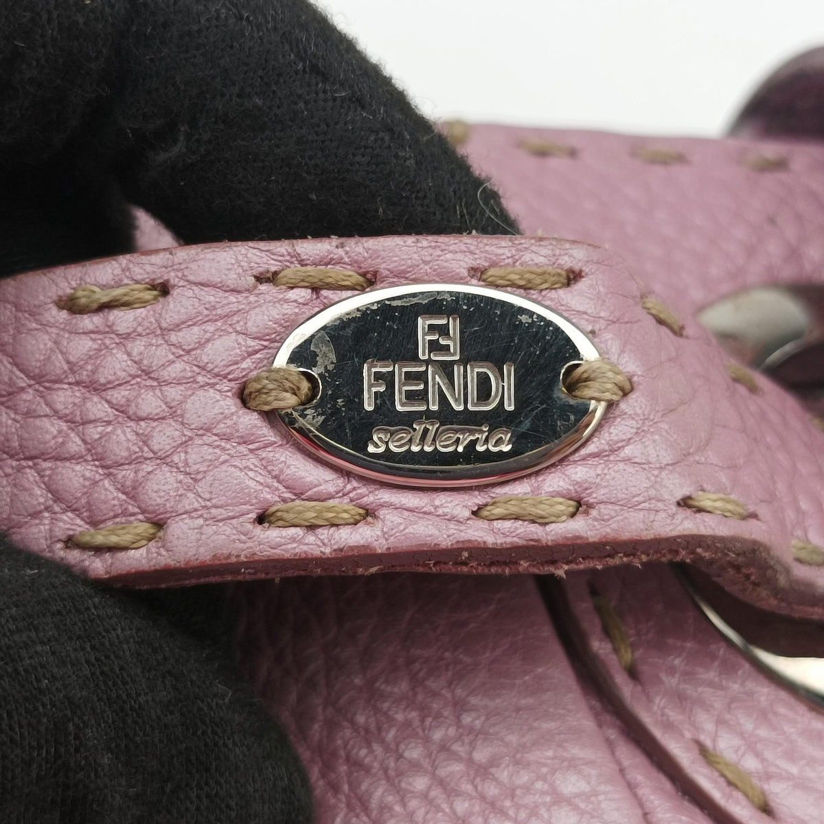 Pre-owned Fendi Selleria Pomodorino Pink Leather 8BR595 handbag | stylenewstar