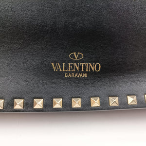 Pre-owned Valentino Rockstud Black Leather  shoulderbag | stylenewstar