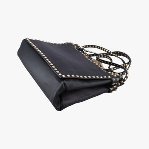 Pre-owned Valentino Rockstud Black Leather  shoulderbag | stylenewstar