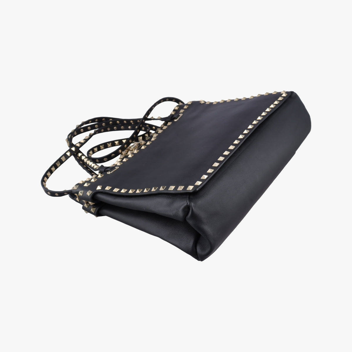 Pre-owned Valentino Rockstud Black Leather  shoulderbag | stylenewstar