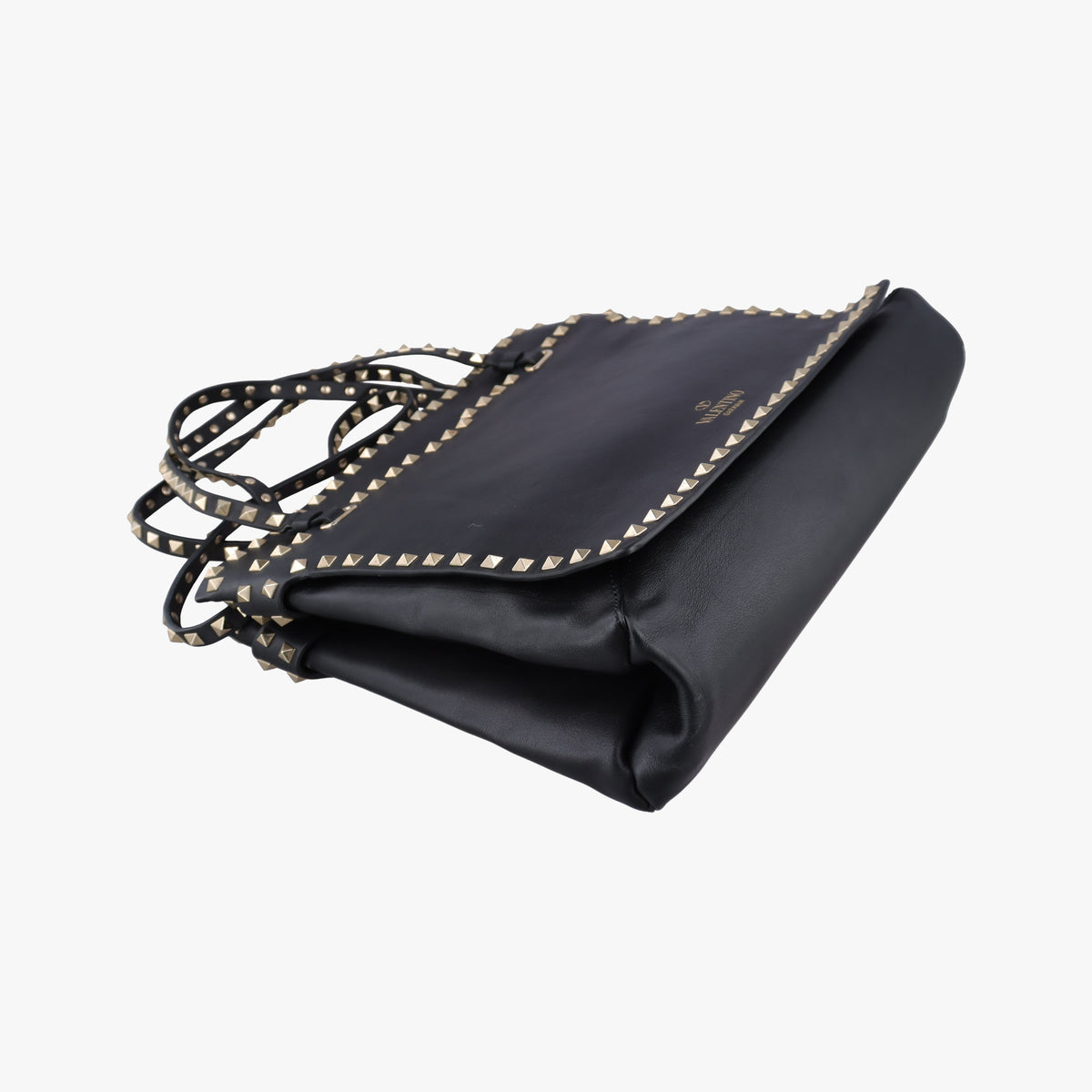 Pre-owned Valentino Rockstud Black Leather  shoulderbag | stylenewstar