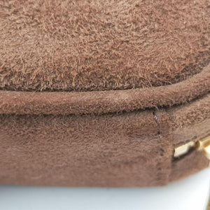 Pre-owned Miu Miu Micro Beau Brown Suede  shoulderbag | stylenewstar