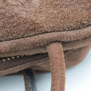 Pre-owned Miu Miu Micro Beau Brown Suede  shoulderbag | stylenewstar