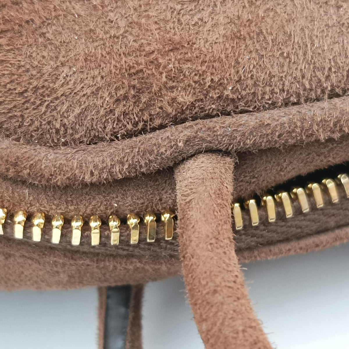 Pre-owned Miu Miu Micro Beau Brown Suede  shoulderbag | stylenewstar