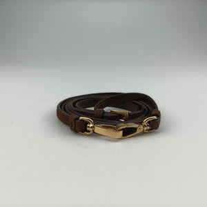 Pre-owned Miu Miu Micro Beau Brown Suede  shoulderbag | stylenewstar