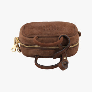 Pre-owned Miu Miu Micro Beau Brown Suede  shoulderbag | stylenewstar