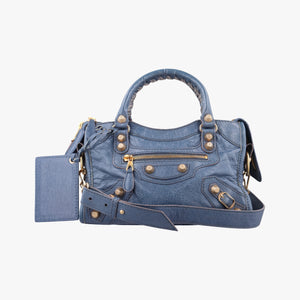 Vintage Balenciaga Giant City Blue lambskin  shoulderbag | stylenewstar
