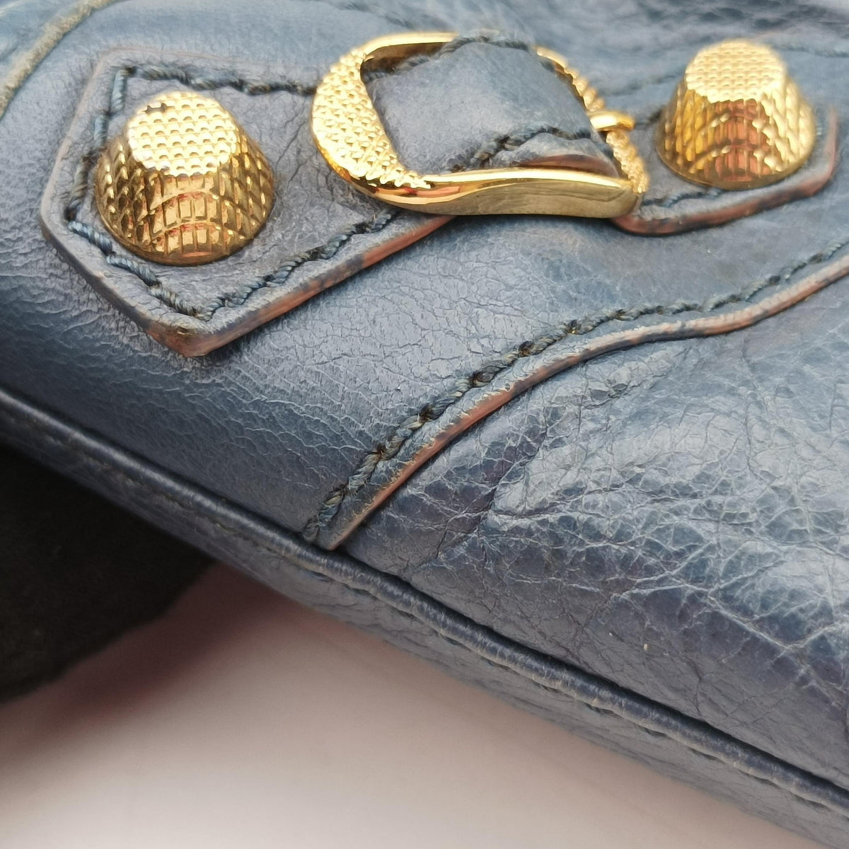 Vintage Balenciaga Giant City Blue lambskin  shoulderbag | stylenewstar