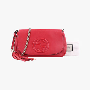 Pre-owned Gucci SOHO Red Leather 336752 shoulderbag | stylenewstar