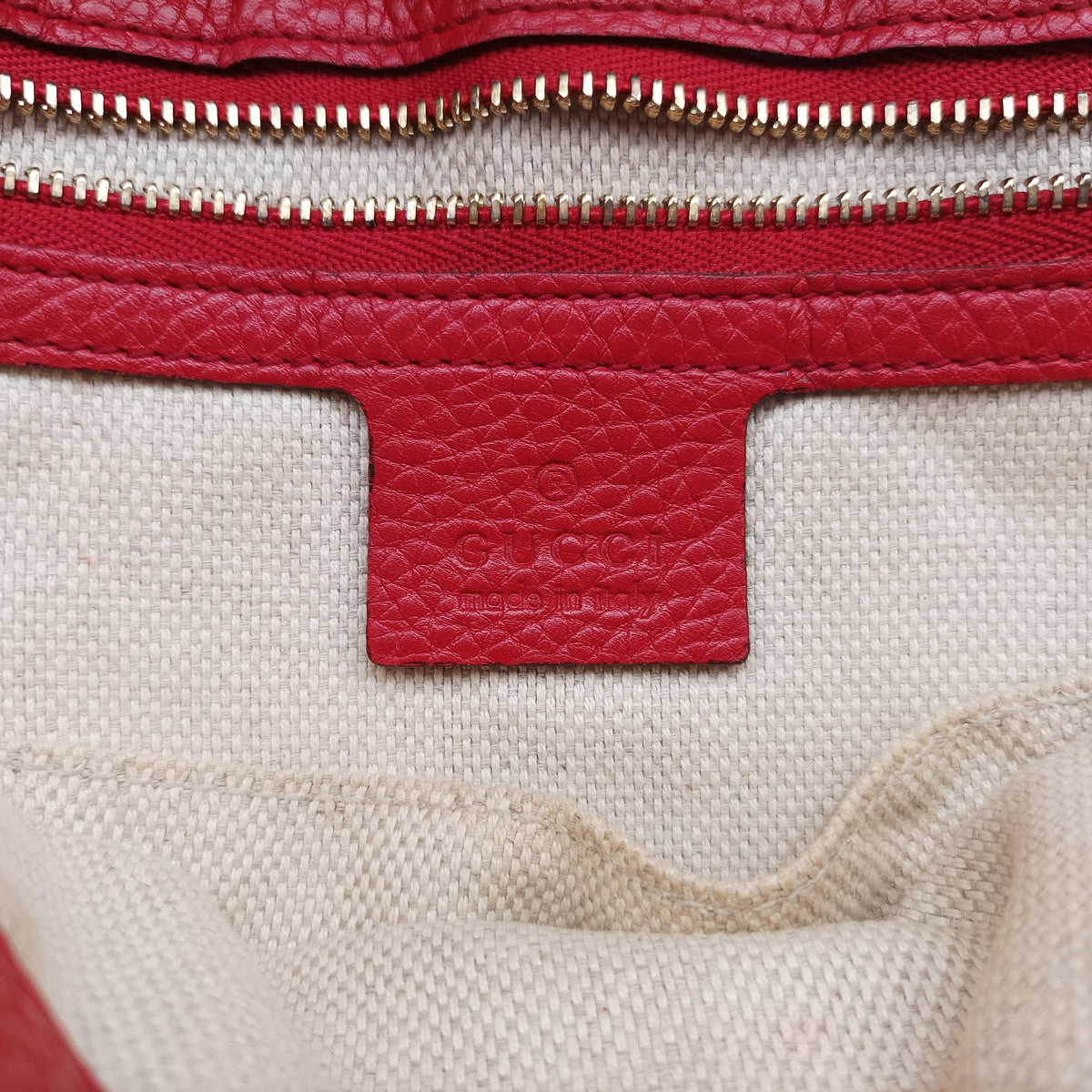 Pre-owned Gucci SOHO Red Leather 336752 shoulderbag | stylenewstar