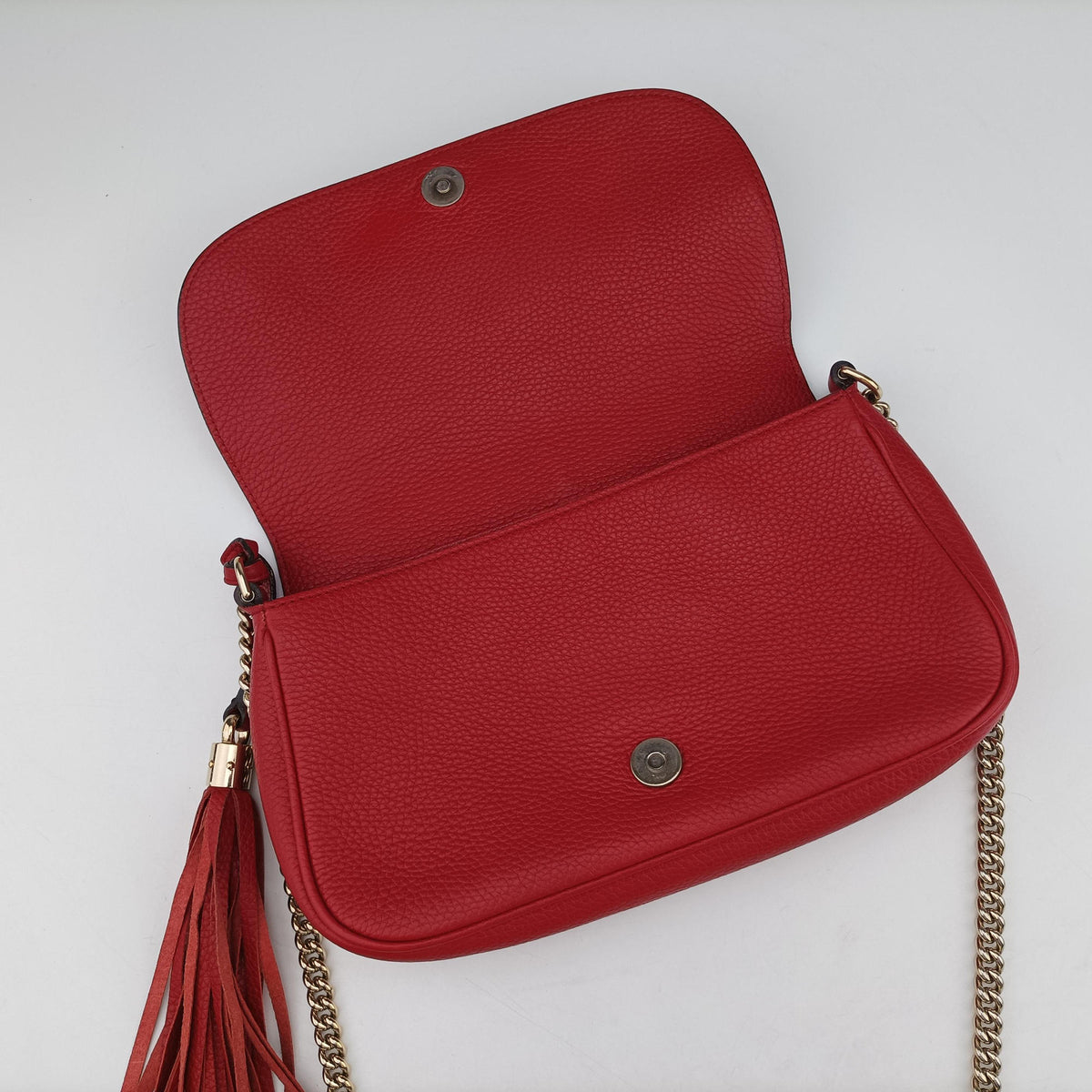 Pre-owned Gucci SOHO Red Leather 336752 shoulderbag | stylenewstar