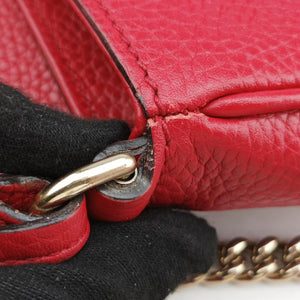 Pre-owned Gucci SOHO Red Leather 336752 shoulderbag | stylenewstar