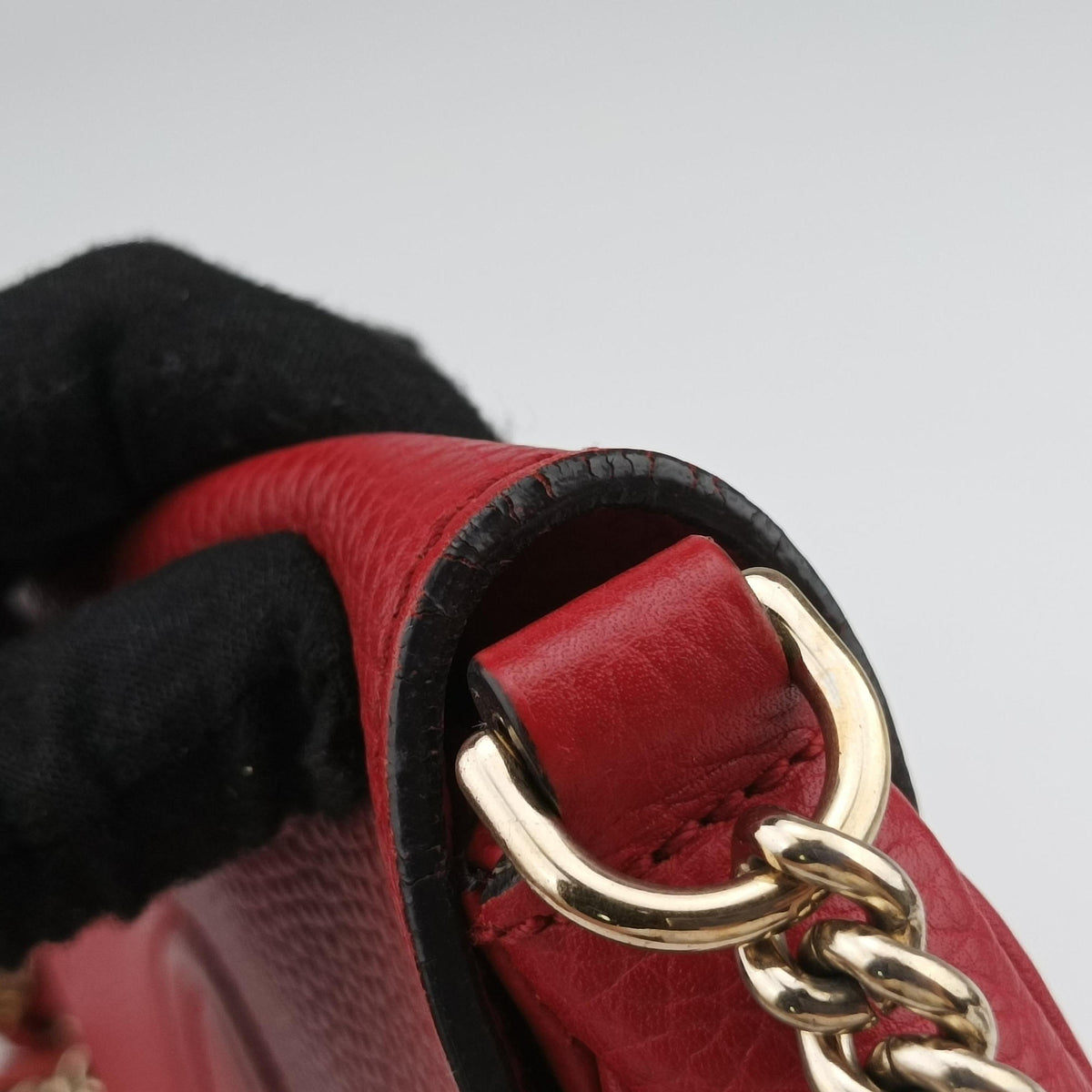 Pre-owned Gucci SOHO Red Leather 336752 shoulderbag | stylenewstar