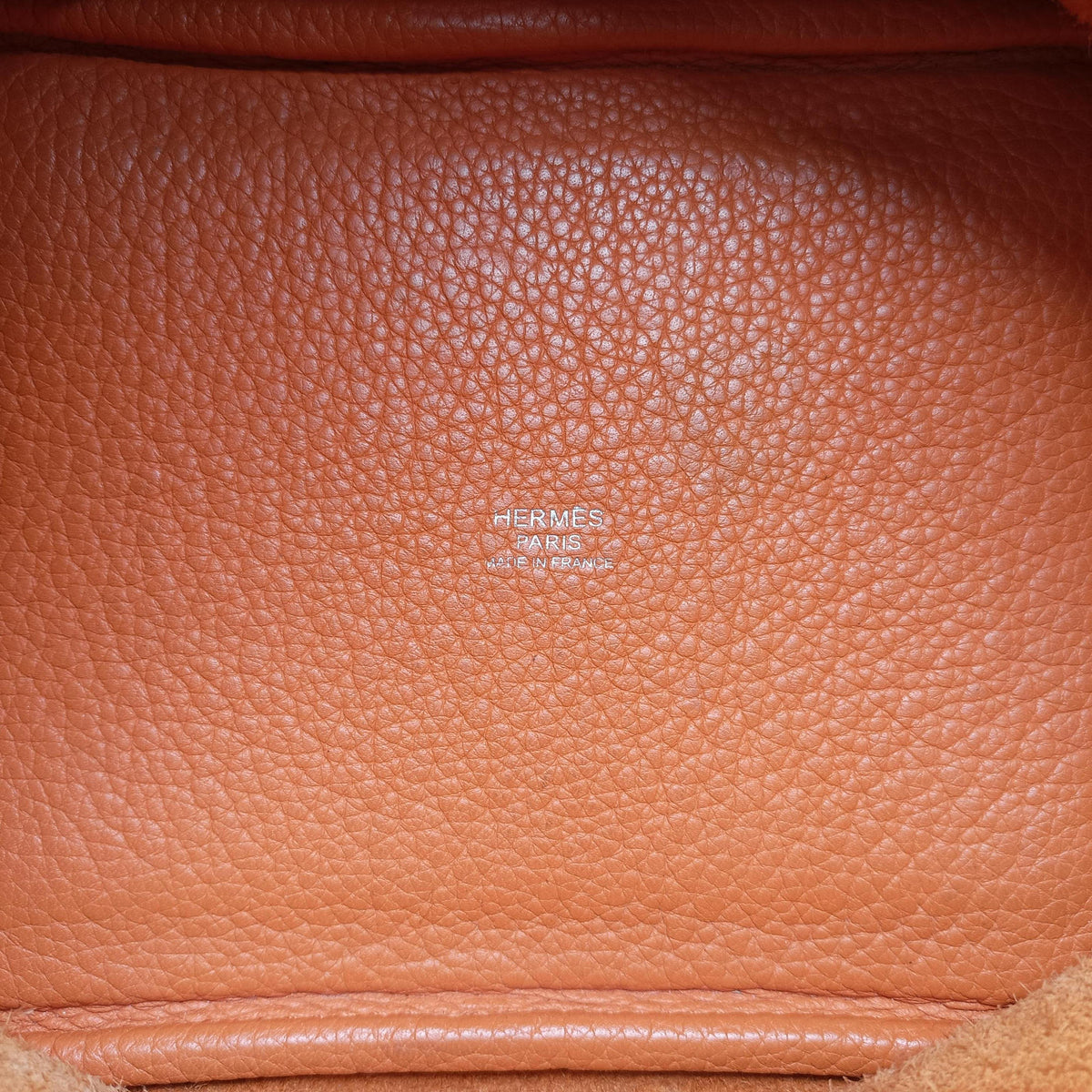 Vintage Hermes Picotin Lock Orange Taurillon Clemence  handbag | stylenewstar