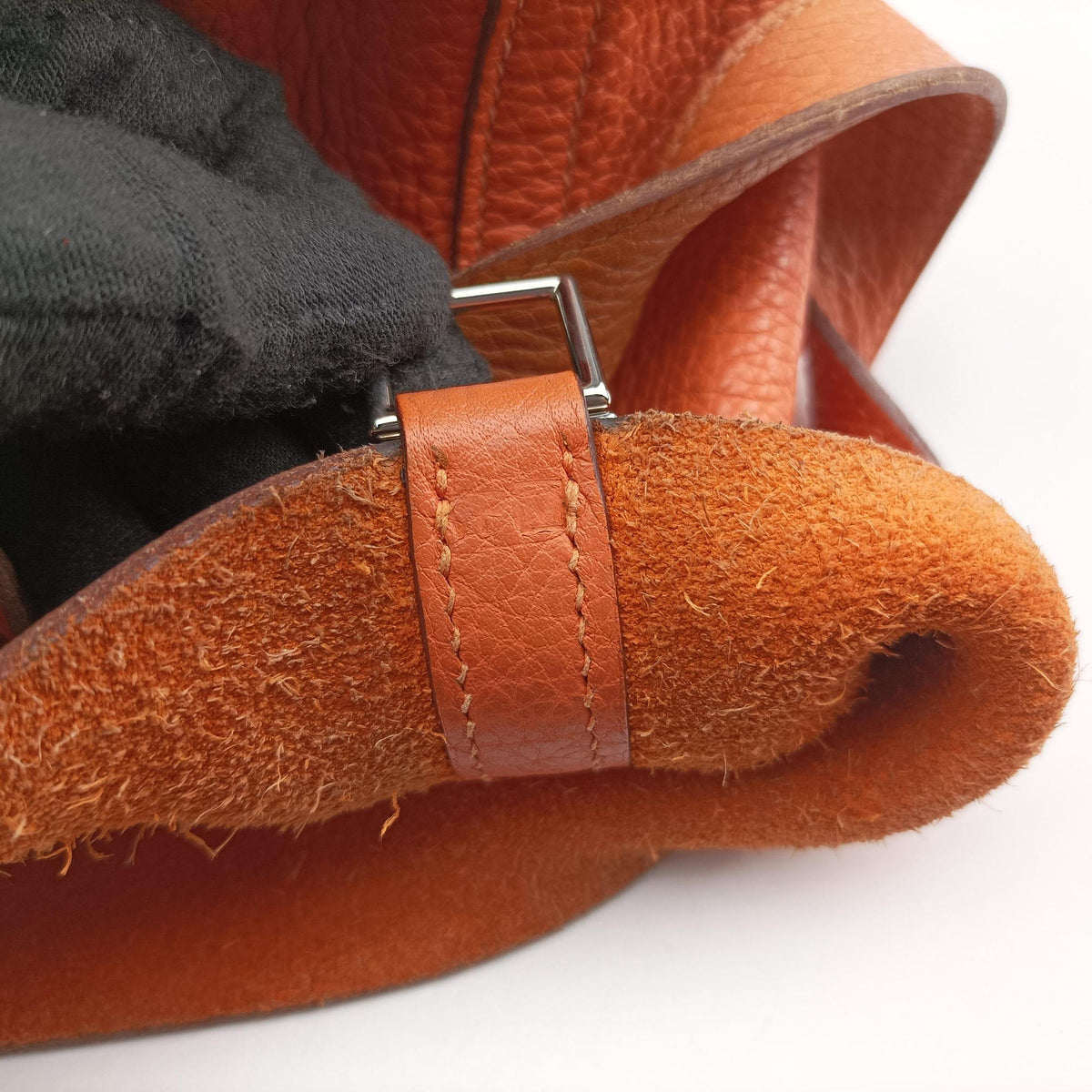 Vintage Hermes Picotin Lock Orange Taurillon Clemence  handbag | stylenewstar