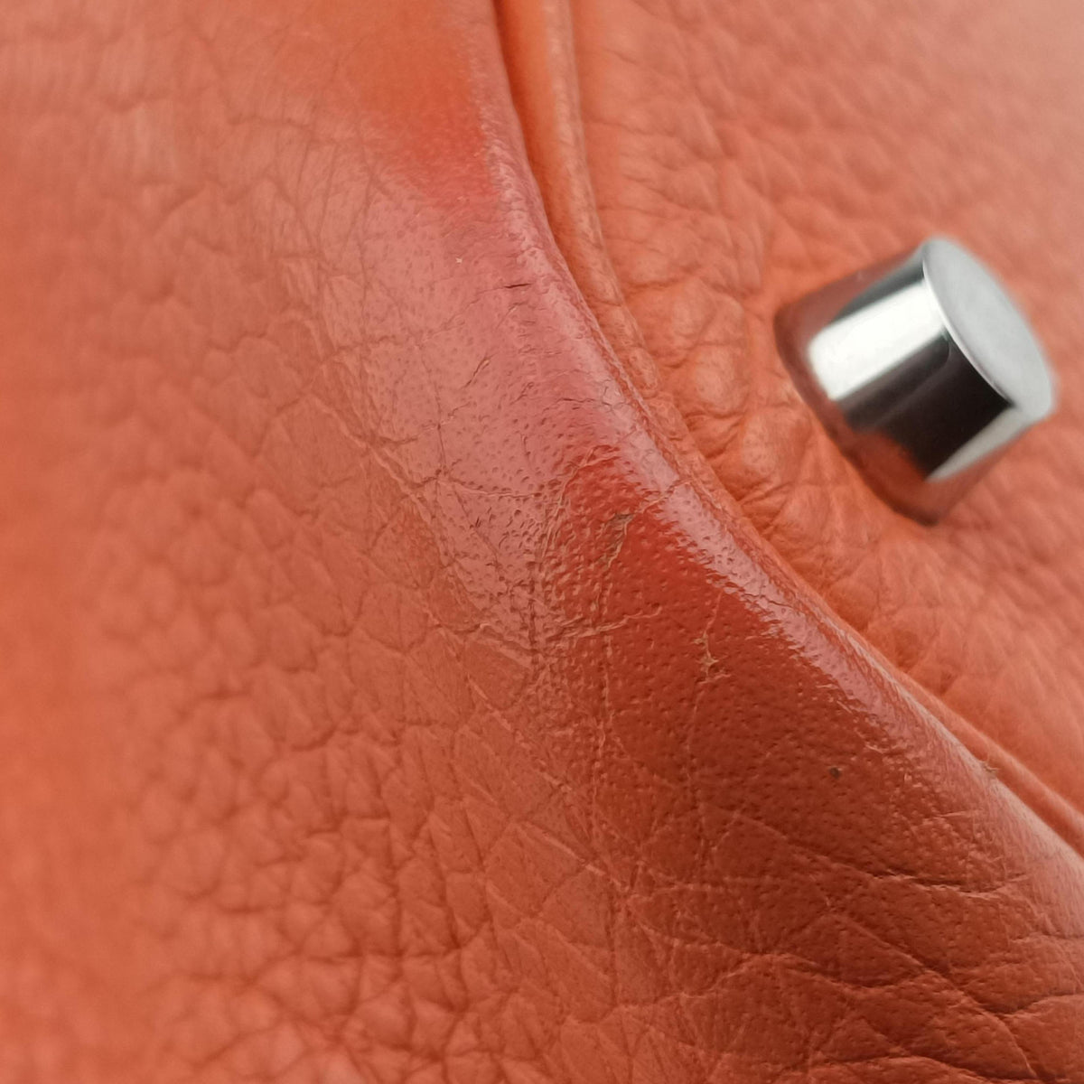 Vintage Hermes Picotin Lock Orange Taurillon Clemence  handbag | stylenewstar